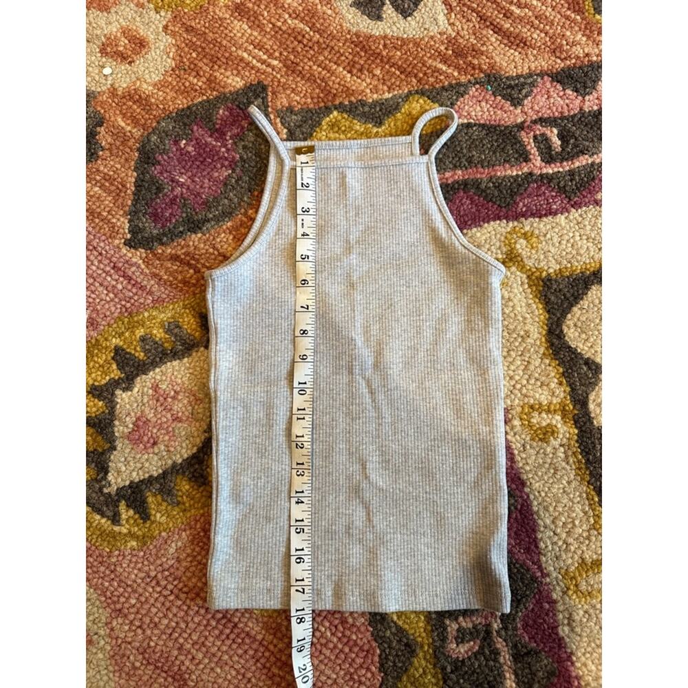 American Eagle Outfitters Light Gray Ribbed Halter Cami - Picture 5 of 6